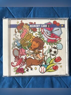 Vintage Janome Embroidery Memory Card 2 Design Series Zodiac Floral Sport SEALED